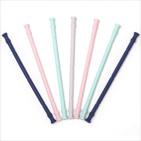Reusable straw set with brush
