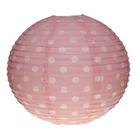 Lamp Shade Pink with dots